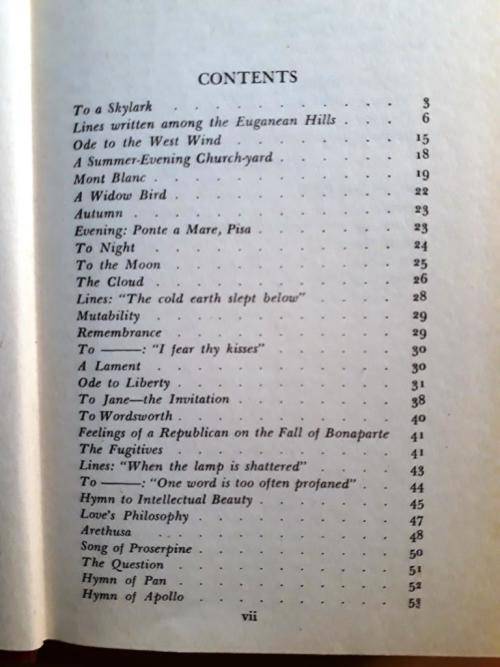 Poems of Percy Bysshe Shelley