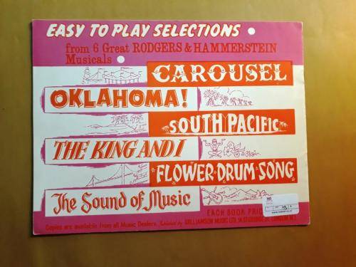 Selections from "The King and I', Rodgers/Hammerstein [arr. for easy piano]