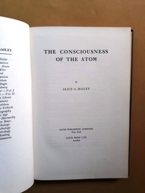 The Consciousness of the Atom, Alice Bailey
