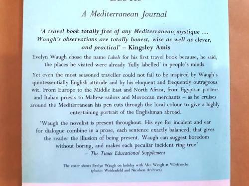 Labels - A Mediterranean Journal, Evelyn Waugh