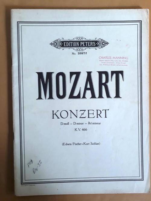 Piano Concerto in D minor K.V. 466, W.A. Mozart