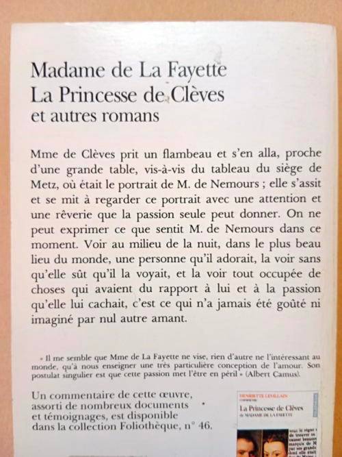 La Princesse de Clèves, Madame de La Fayette