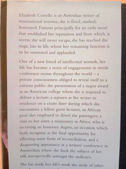 Elizabeth Costello, J.M. Coetzee