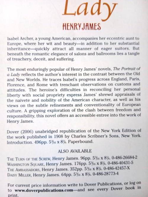 The Portrait of a Lady, Henry James