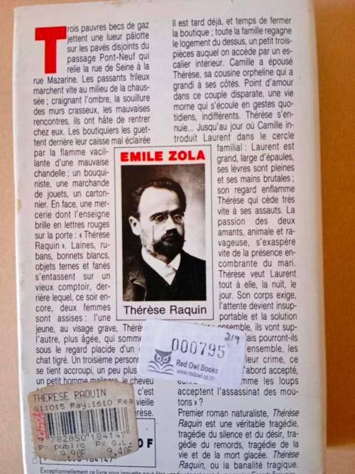Thérèse Raquin, Emile Zola