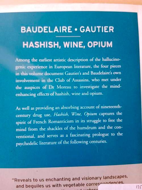 Hashish, Wine, Opium - Charles Baudelaire and Théophile Gautier