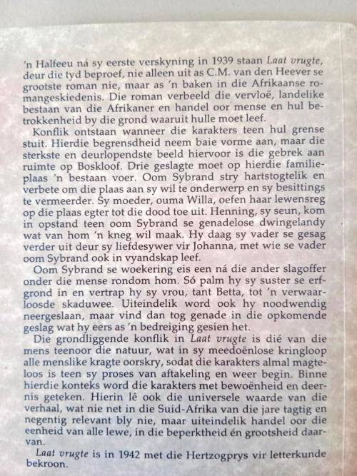 Laat Vrugte, C.M. van den Heever