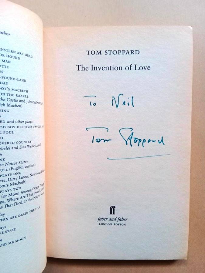 The Invention of Love, Tom Stoppard