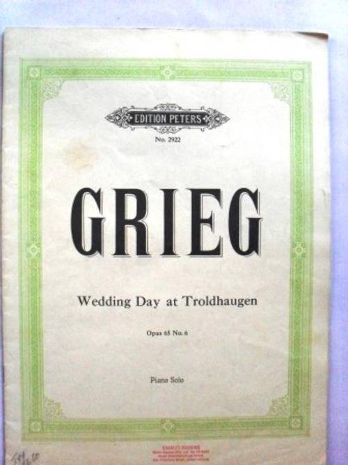 Wedding Day at Troldhaugen, Piano Solo, Edvard Grieg