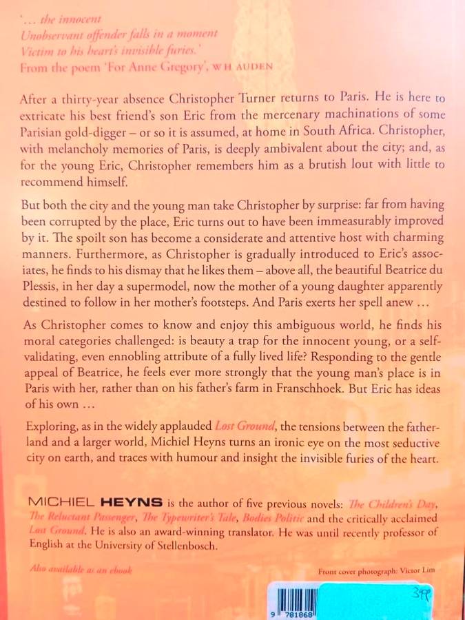 Invisible Furies, Michiel Heyns