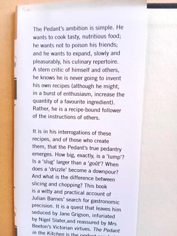 The Pedant in the Kitchen, Julian Barnes