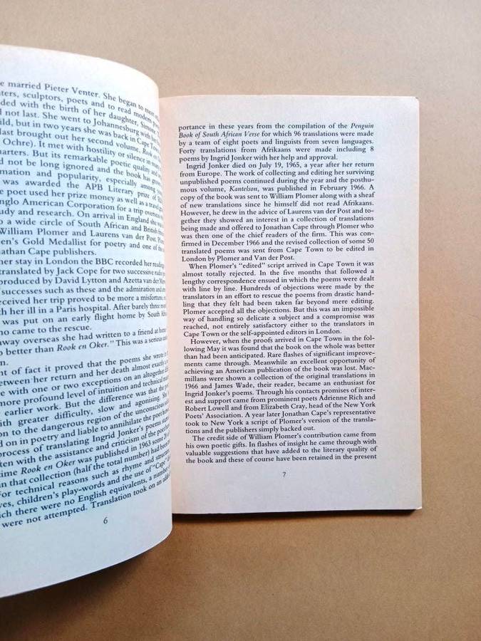 Selected Poems, Ingrid Jonker (translated by Jack Cope and William Plomer)
