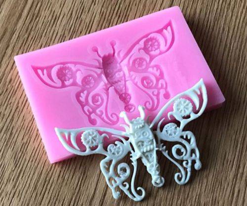 Butterfly / Frame Border silicone mould / Scrolls Border silicone fondant mould