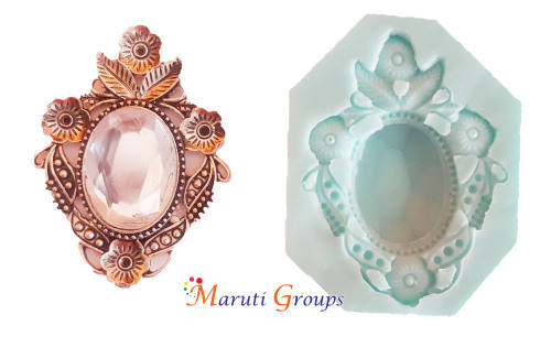 Frame Gem silicone fondant mould 8cm x 6cm