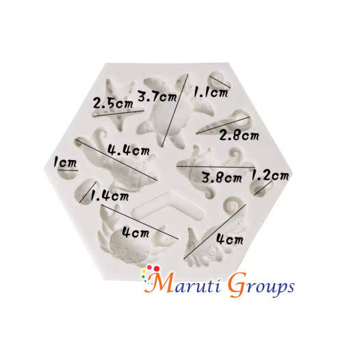 Sea Animals ( Seahorse , Fish,Starfish,Shell) Silicone Mould