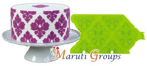 Damask Pattern Cake silicone onlay mats / Mould