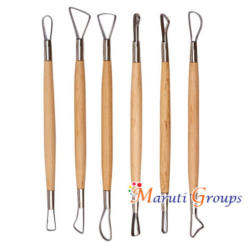 Twin End Ribbon Pottery Clay Carving Modelling Crafts Tool Set - Fondant bakeware