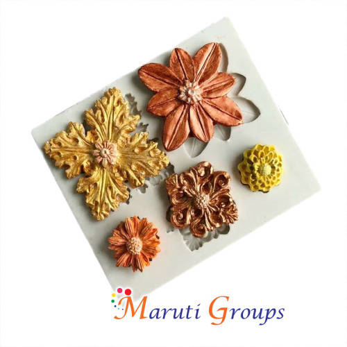 Craft Flower Scroll Brooch silicone mould