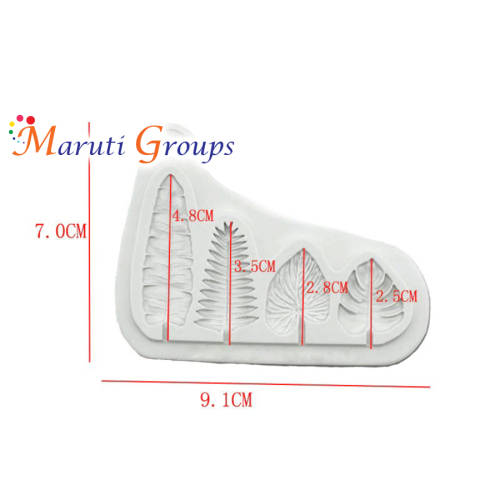 Safari Animals Moulds - Mini Jungle Leaves silicone mould