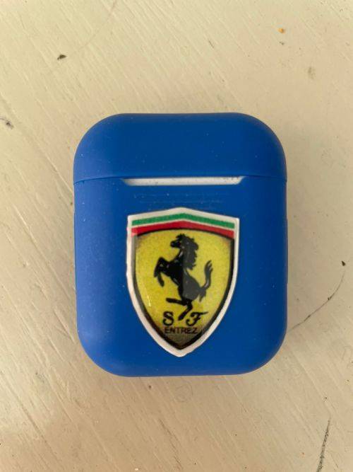 Apple Airpods 2 wireless charging case with Ferrari silicone case