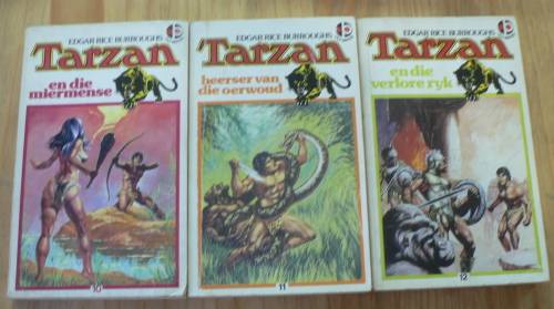 Slapband Tarzan reeks deur Edgar Rice Burroughs(vol stel van 12)