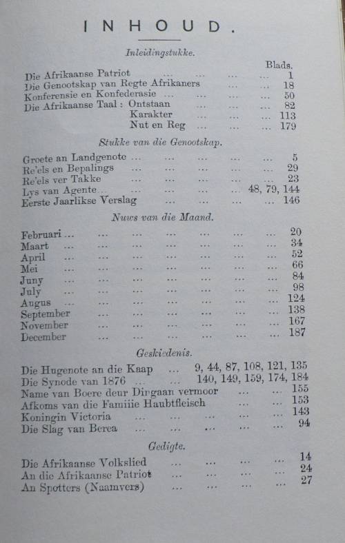 Die Afrikaanse Patriot, faksimilee van die eerste jaargang 1876