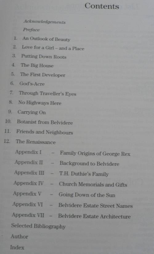 A Vista and a Vision, the story of Belvidere Knysna by Patricia Storrar(scarce book)