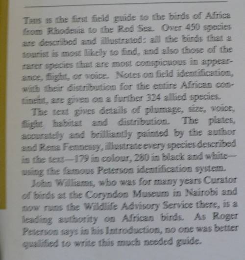 A field guide to the birds of East and Central Africa by J.G. Williams