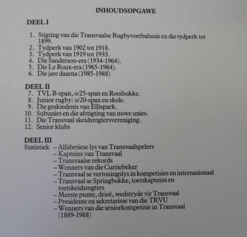 Transvaal Rugbyvoetbalunie 100 jaar