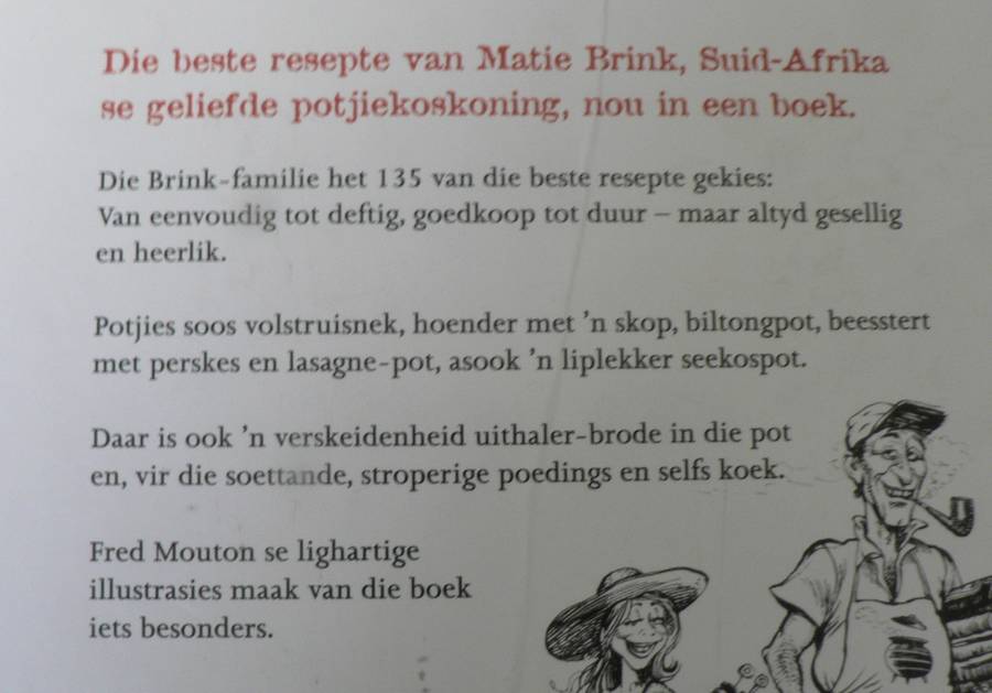 Matie Brink se Potjiekos(nuwe hersiene uitgawe met pragtige sketse deur Fred Mouton)
