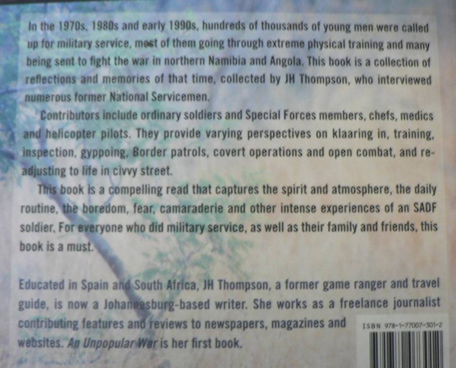 An Unpopular War by J.H. Thompson(diensplig ervarings)