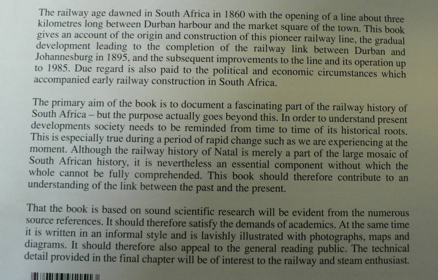 The Natal mainline story by Heydenrych and Martin(early Natal railways)