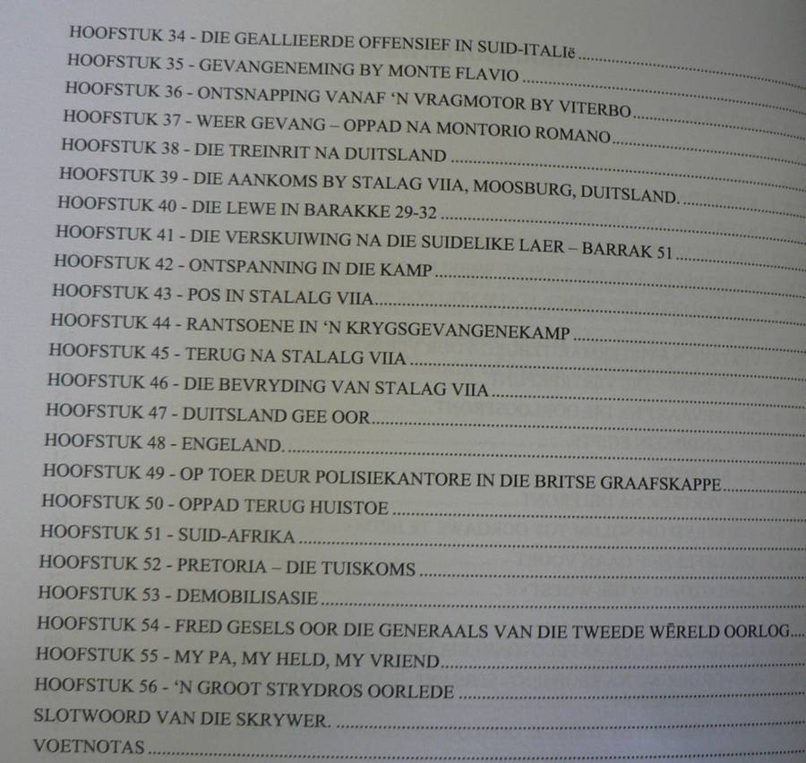 Voorwaarts Mars deur Hanlie van Straaten (WWII herinneringe van Fred Geldenhuis, baie skaars)