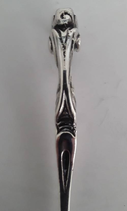 Early Dutch solid silver caddy spoon by Gebruder Niekerk.