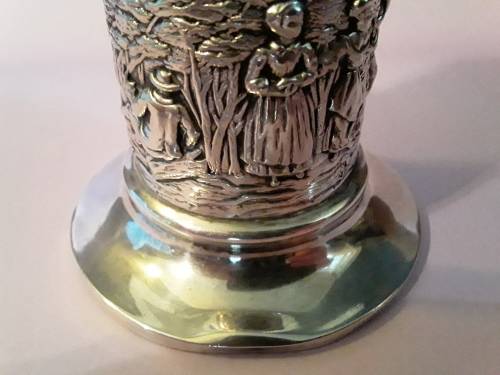 Solid silver Arts and Crafts vase by Nathan and Hayes. Chester, 1904.