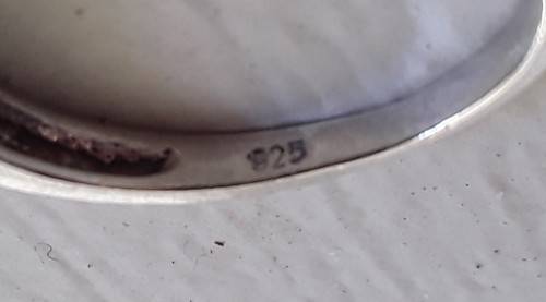 Solid sterling silver half eternity ring with clear stones