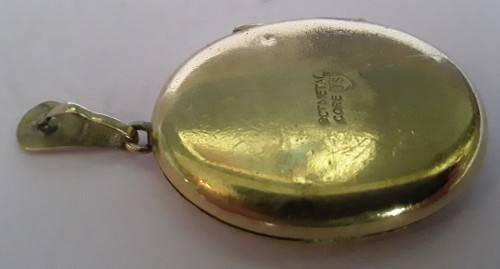Vintage 9ct Gold Metal Core Oval Locket by Joseph Smith, Birmingham.