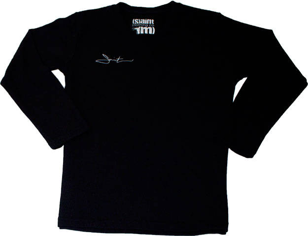 Mens Designer Long sleeve jersey Saint Clothing Slim Black