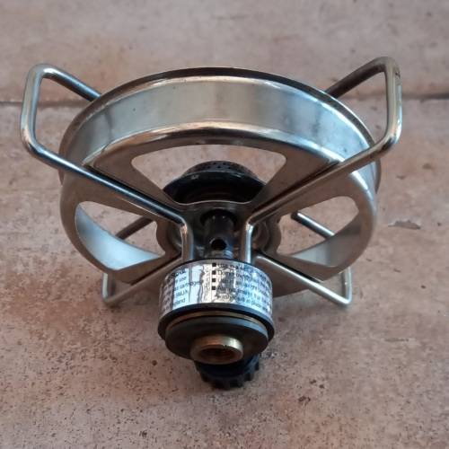 Coleman mini gas back-packing stove.