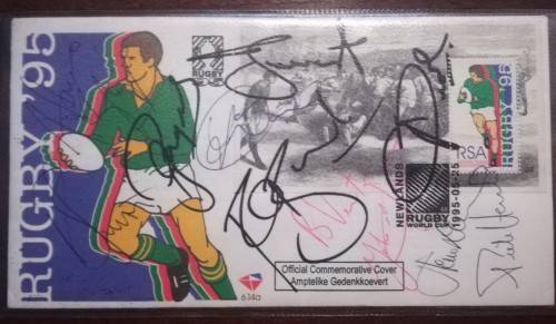 **Signed 1995 Rugby World Cup First Day Cover**