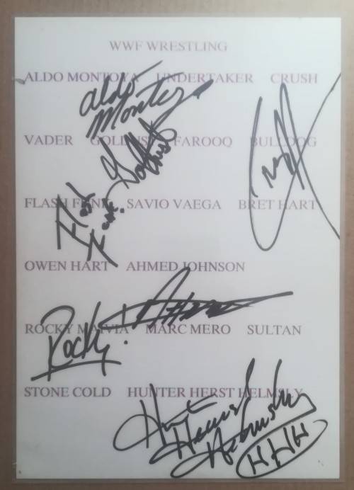 Original Autographs - WWF Wrestling Stars