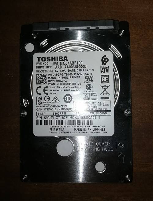 Toshiba 1TB Laptop HDD