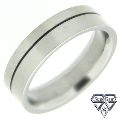 Stainless Steel Mens Ring Size # 6