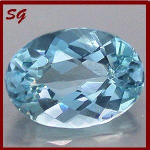 Natural Mined Topaz Sky 7.2x5.2mm & 1.18cts