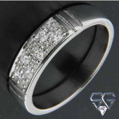 Solid 925 Sterling Silver & CZ size 7# + 3.88g