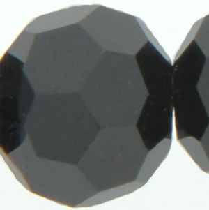 JET BLACK CRYSTAL BEADS
