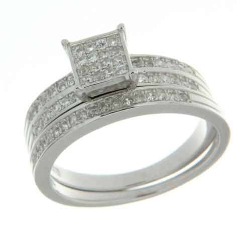 Solid 925 Sterling Silver & CZ ring  size #7 + 4.00g