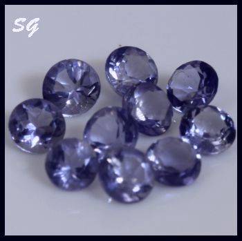 Natural Mined Iolite 2.9mm: total 0.835cts (parcel of 10 gems)