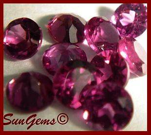 Natural Mined Rhodolite Garnet 2.45mm each: 0.800cts(parcell off 10)