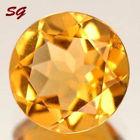 Natural Citrine: 4.8mm, 0.445cts